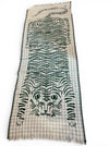 Inouitoosh cotton scarf sarong Tiger in mint