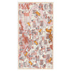 Inouitoosh Rome cotton and silk scarf in powder pink, Roman architecture print with the Colosseum, laid flat