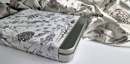 Jo Lane silk satin nature scarf 90x90, alternate view