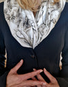 Jo Lane silk satin nature scarf 90x90, alternate view