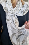 Jo Lane silk satin nature scarf
