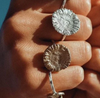 Kate Macindoe brass paper daisy ring, alternate view