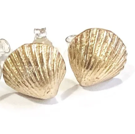 Kate Macindoe brass shell studs