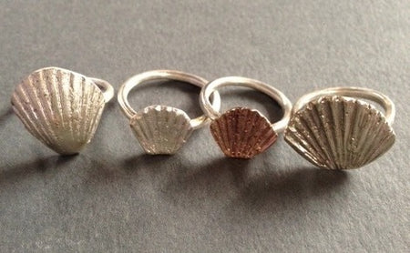 Kate Macindoe large clam shell ring