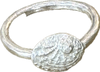 Kate Macindoe petite silver abalone ring, alternate view