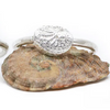 Kate Macindoe petite silver abalone ring