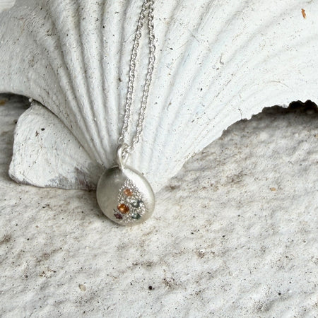Katheryn Leopoldseder glimmer garden necklace with sapphires, alternate view
