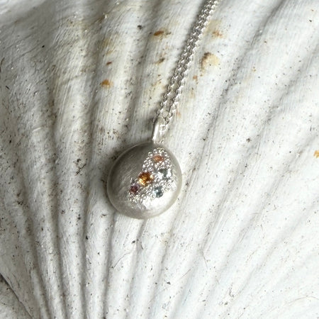 Katheryn Leopoldseder glimmer garden necklace with sapphires