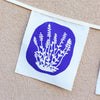Kei and Molly garden delights bunting, detail of a purple lavender flag