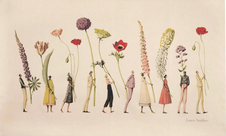 Laura Stoddart tea towel, Chelsea Parade design