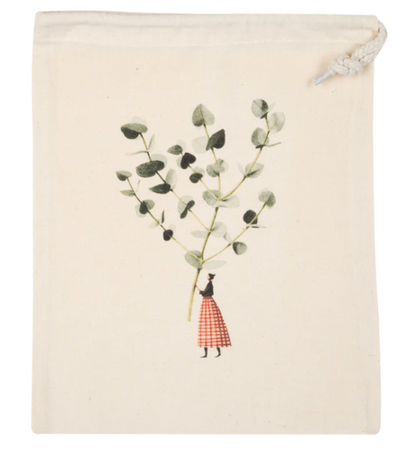 Laura Stoddart Christmas drawstring gift bag, alternate view