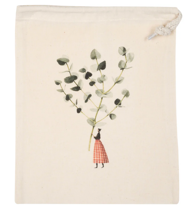 Laura Stoddart Christmas drawstring gift bag, alternate view