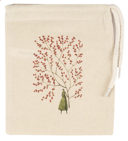 Laura Stoddart Christmas drawstring gift bag