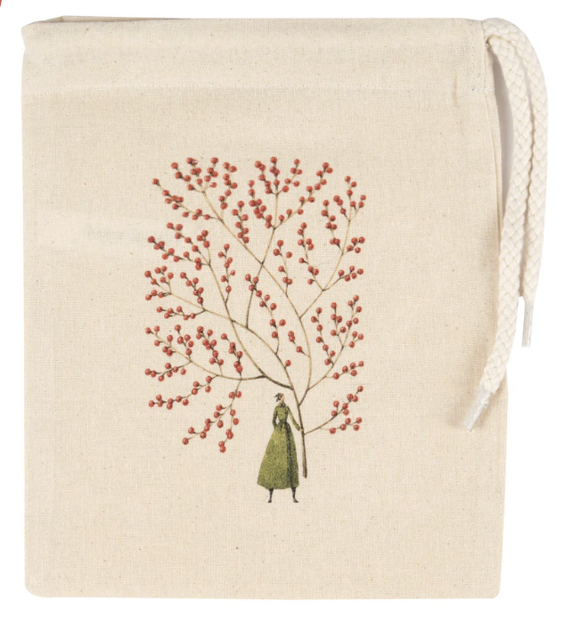 Laura Stoddart Christmas drawstring gift bag