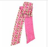 Les Belles Vagabondes Akiko silk bandeau, pink and fuchsia floral print