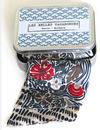 Les Belles Vagabondes Jardin Anglais silk bandeau in its reusable gift tin
