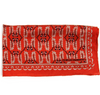 Les Belles Vagabondes Mini Albertine silk scarf, red print on orange, folded