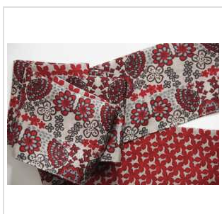 Les Belles Vagabondes Morea silk bandeau, red floral print