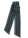 Les Belles Vagabondes Nicky silk bandeau, small floral print on marine navy
