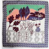 Les Belles Vagabondes Tuscany mini silk scarf, purple and pink landscape print
