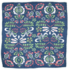 Les Belles Vagabondes Yulia mini silk scarf, folk floral print on navy