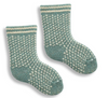 Lisa b baby cashmere wool socks, Nordic pattern in mineral