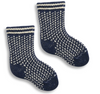 Lisa b baby cashmere wool socks, Nordic pattern in navy