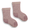 Lisa b baby cashmere wool socks, Nordic pattern in rosewood