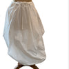 LOOM white origami balloon skirt with drawstring waist on a mannequin