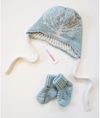 Luna baby beanie and woollen bootie socks, alternate view