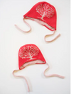 Luna baby beanie tree bonnet in japonica and shell