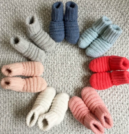 Luna cotton knit bootie socks in silver