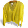 Luna cropped mohair v neck jumper in wattle