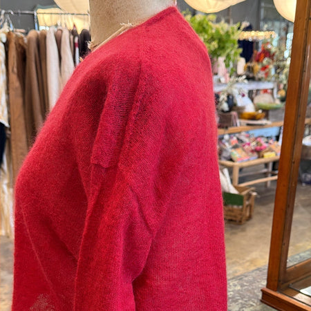 Luna cropped mohair v neck jumper