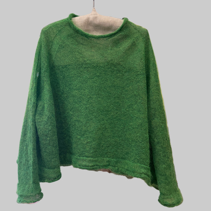 Luna mohair raglan sleeve roll neck knit, alternate view