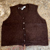 Luna mohair sleeveless vest in espresso
