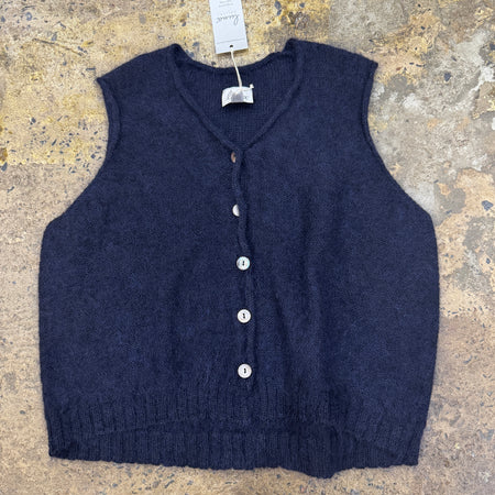 Luna mohair sleeveless vest in ink