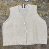 Luna mohair sleeveless vest in magnolia