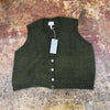Luna mohair sleeveless vest in olive