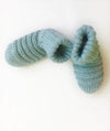 Luna woollen bootie socks in aqua
