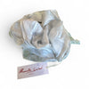 Manuelle Guibal Injiso check silk bandana scarf in pale blue