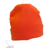 Manuelle Guibal Pepe fine knit beanie in bright orange with turned-up cuff