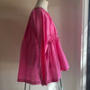Manuelle Guibal Yoyi cotton and silk blouse in hot pink, side view