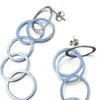 Mary Odorcic 925 silver handmade link earrings, alternate view