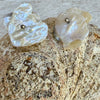 Mary Odorcic cornflake keshi pearl stud earring, large, alternate view