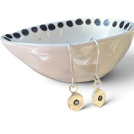 Mary Odorcic precious cup hook earrings with topaz
