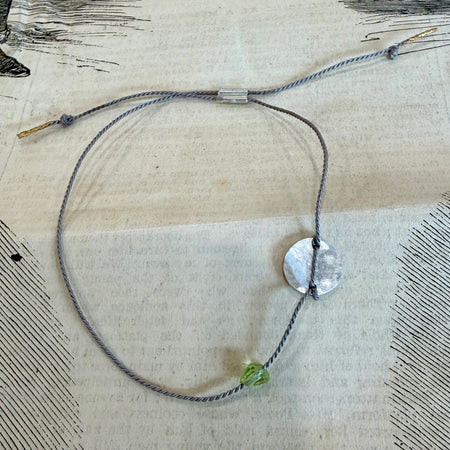 Mary Odorcic silk bracelet with pearl charm