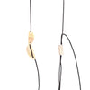 Mary Odorcic simple black silk necklace with charms, alternate view
