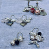 Mary Odorcic small silver hook earrings with pearls and beads