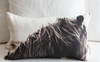 Melissa Stewart oblong linen cushion printed with a horse's mane